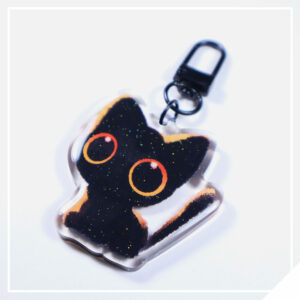 Halloween Black Cat Acrylic Charm