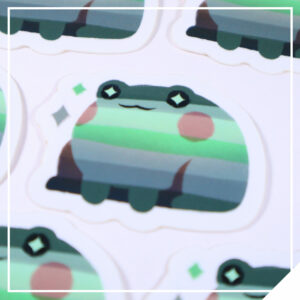 Pride Frog Sticker - Agender