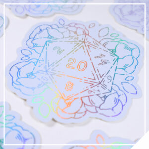 Holo Vinyl Sticker - d20