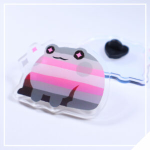 Pride Frog Pin - Demigirl