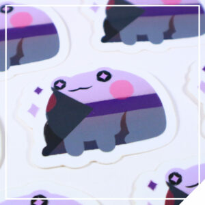 Pride Frog Sticker - Demisexual