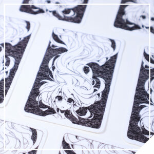 Black and White Sticker - Flowing