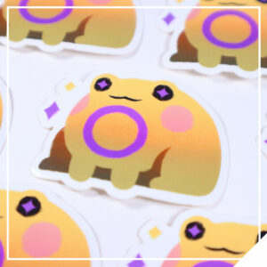 Pride Frog Sticker - Intersex