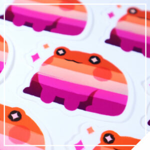 Pride Frog Sticker - Lesbian