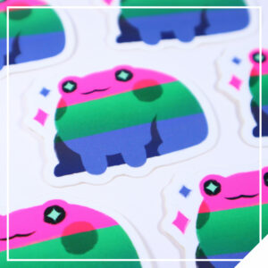 Pride Frog Sticker - Polysexual