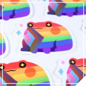 Pride Frog Sticker - Progress