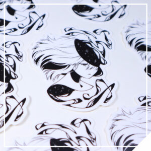 Black and White Sticker - Unravel