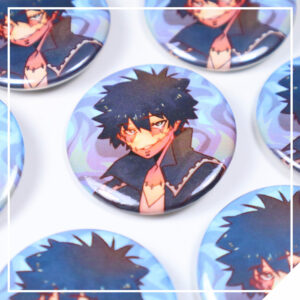 Pinback Button 1.5" - Blue Fire