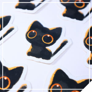 Halloween Cat Sticker - Black Cat