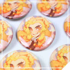 Pinback Button 1.5" - Yellow Donut