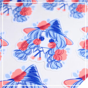 Floral Witch Vinyl Sticker