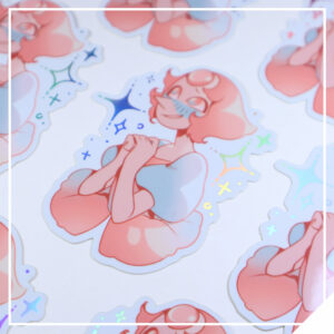 Pearl Vinyl Sticker with Holo Foil