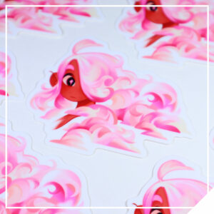 Warm Cloud Gorl Vinyl Sticker
