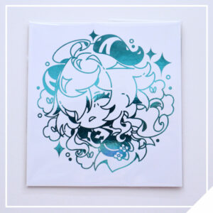 Chibi Ganyu - Blue Foil Print
