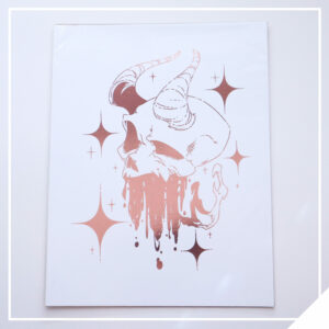 Horns - Rose Gold Foil Print