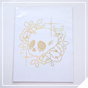 Peony Skull - Gold Foil Print