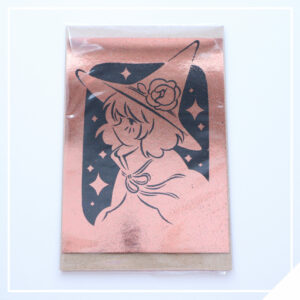 Peony Witch - Reverse Rose Gold Foil Print