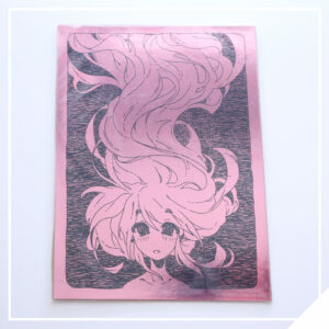Flowing - Reverse Pink Foil Print