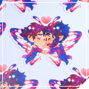 Chibi Ship Sticker - Jayvik - Red and Blue