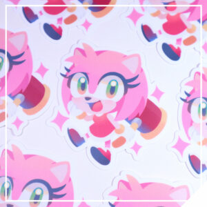 Pink Hammer - Blue Hedgehog and Friends Vinyl Sticker