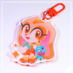 Orange Bunny - Blue Hedgehog and Friends Acrylic Charm